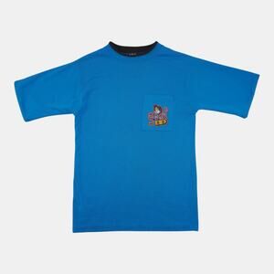 Body Rags Blue Pocket Graphic Tee Shirt Youth Size L 16-18